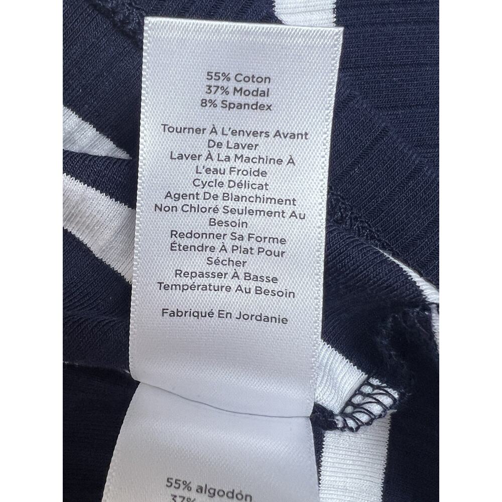 Talbots Navy White Stripe Button Front Cardigan S… - image 6